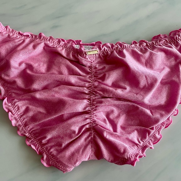 NWOT Victoria Pink Ruffled Bikini - Picture 4 of 11